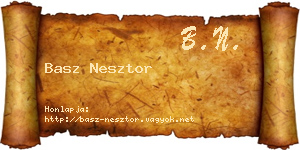 Basz Nesztor névjegykártya